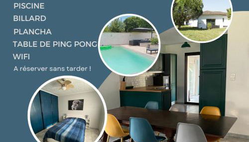 La Maison des Hirondelles, piscine, billard, ping pong, 3 terrasses et jardin - Foto 1