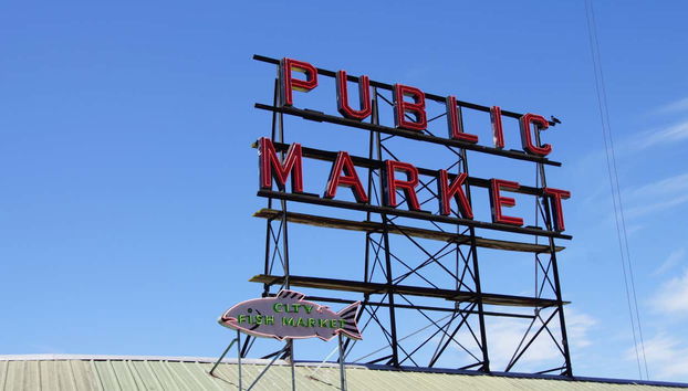 Cartel del Public Market de Seattle