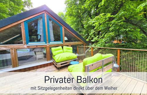 Bootshaus Froschkönig übernachten über dem Weiher - Foto 11