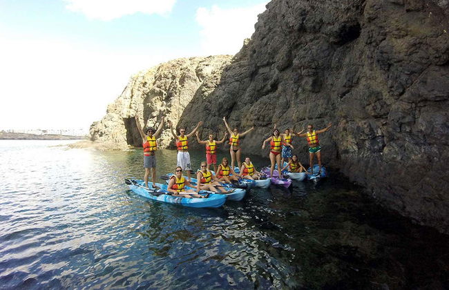 Kayak y snorkel en la playa de Papagayo desde Playa Blanca - Foto 6