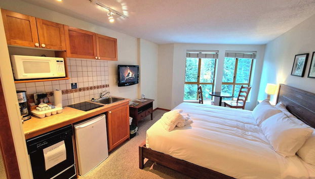 Mountain View Studio in Whistler Village - Unit 430 - Foto 4, Habitación