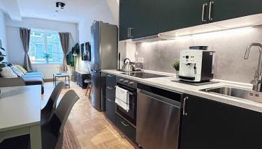 Central City Apartment for 8 in Hamburg - Foto 2, stove, dishwasher