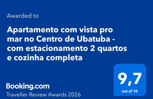 Apartamento com vista pro mar no Centro de Ubatuba - com estacionamento 2 quartos e cozinha completa - Foto 49