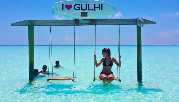 Columpios en la isla de Gulhi