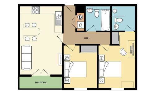 Elegant 2 Bedroom Apartment with Balcony - Near the High Street - Free Parking, Fast Wifi and Sky TV by Yoko Property - Foto 22