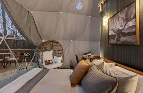 Glamping Dome w Hot Tub Fire Pit & River Access - Foto 15