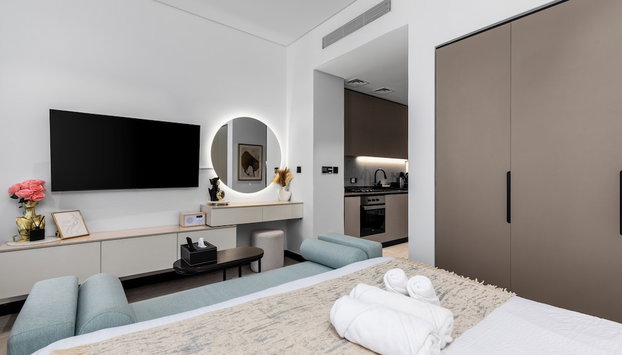 Waves - Sophisticated Studio Living in Business Bay, Dubai - Foto 5, Habitación