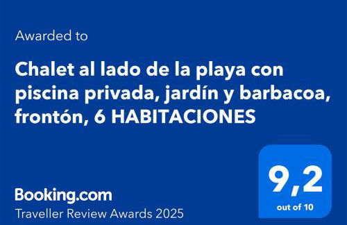 CasaMar Chalet al lado de la playa con piscina privada, jardín y barbacoa, frontón, 6 HABITACIONES - Foto 41