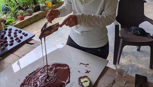 Esfriando o chocolate