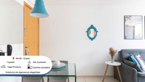 Flat completo e aconchegante nas Graças-SH109M - Foto 2