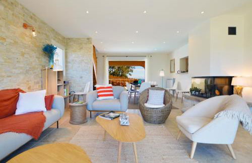 VILLA CARAMONTINU SERENA à Pinarello, proche plage, vue mer, piscine chauffée - Foto 9