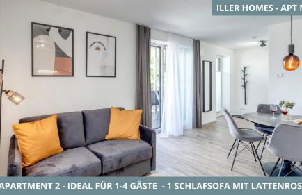 Iller Homes - 5 x Moderne Fewos je 1bis2 oder 1bis4 Pers mit Küche u Balkon - Parkplätze vorhanden - Foto 28
