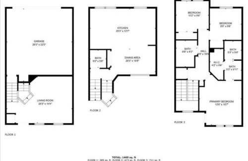 Private and Stylish 3Bdrm 3Ba Townhome, Gated Patio, King Bed, Spacious, Free Parking, Available now - Foto 23