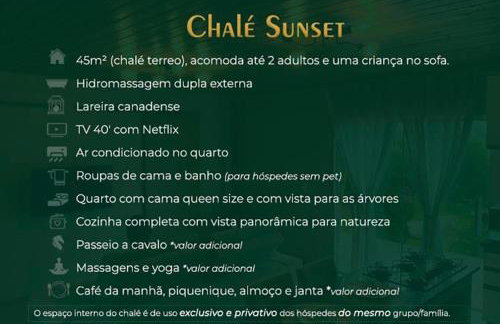 Chalé Sunset com Hidro, lareira, piscina, cavalo, trilha, tiro ao alvo - Foto 20