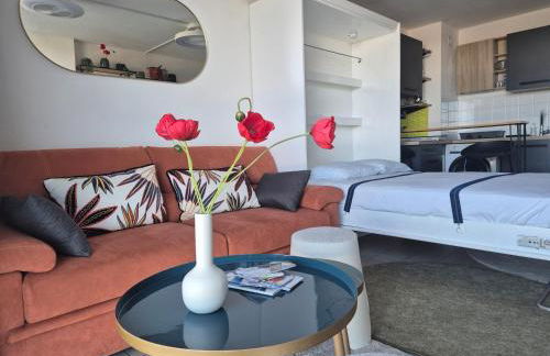 Le Pavois d'Or, studio rénové avec goût, Superbe Vue, Proximité Gare et Centre, Climatisation - Foto 2