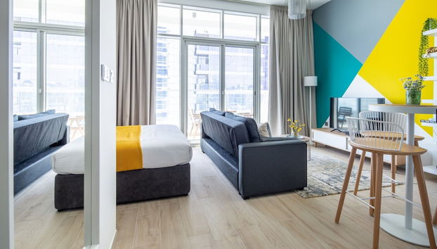 Ultramodern Studio With Sublime Decors in Dubai Marina - Foto 3, Habitación