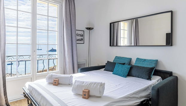 Charming Appt - 1bd/4p- sea View - Antibes Centre - Foto 3, Habitación