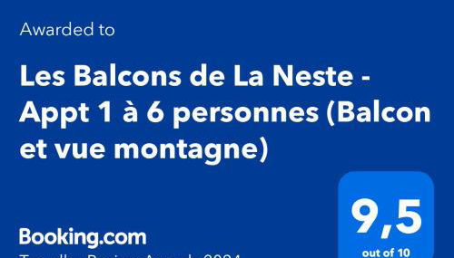 Les Balcons de La Neste - Appt 1 à 6 personnes (Balcon et vue montagne) - Foto 2