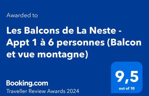 Les Balcons de La Neste - Appt 1 à 6 personnes (Balcon et vue montagne) - Foto 2