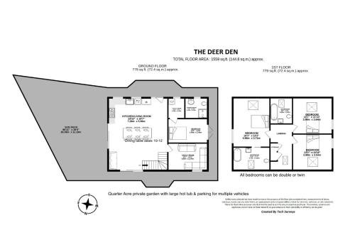 Deer Den timber clad cabin with hot tub, up private lane - Photo 34