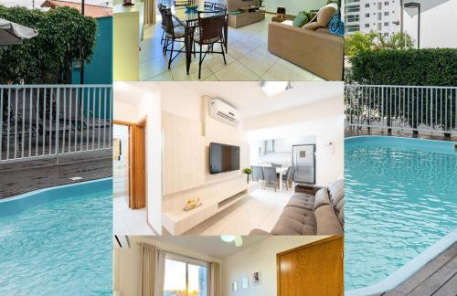 Apto em Barra Velha 340m da PRAIA com SACADA com CHURRASQUEIRA, AR CONDICIONADO WI-FI, PISCINA, PORTARIA 24h, ACADEMIA MINI MERCADO e vaga de GARAGEM - Photo 1