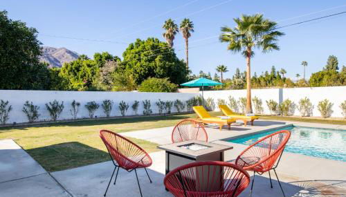 The Tiger House Palm Springs, Stylish Relaxing Oasis, Spectacular MTN Views - Foto 2, Garden, sunbed