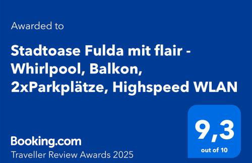 flair Apartment Stadtoase Fulda I private Sauna & Whirlpool I Balkon I 2x Parken I Kaffee I Highspeed WLAN I Disney plus - Foto 37