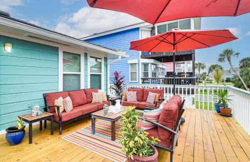 Colorful Beachside Oasis! Galveston Family Home - Foto 1