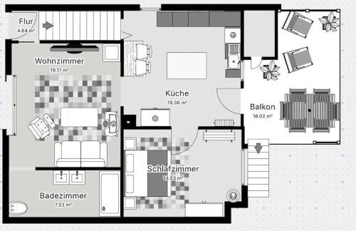 80qm Luxus Apartment mit großer Terrasse - Foto 29