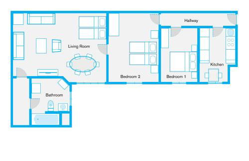 TheWilhelmshavener Group Apartment, group & family friendly, 100m2, 2BR, 1 living room, huge table, ideal for 4 - 6 Guests - Photo 17