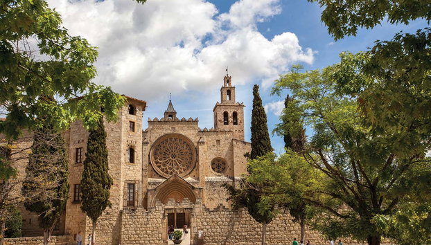Monastery of Sant Cugat Visit with Audio Guide - Photo 3, Façade of the Monastery of Sant Cugat
