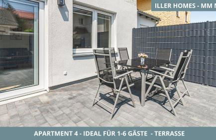 Iller Homes Memmingen - Moderne Fewos mit Terrasse für bis zu 7 Pers mit Parkplätzen - Foto 40