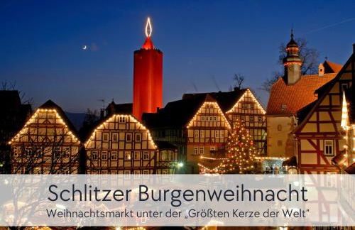 TÜRMERSTUBE - Apartment in der Hinterburg Schlitz - mit Aufzug, Parkplatz, E-Ladestation & Garten - Hunde willkommen - Foto 47