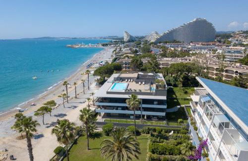 Appartement climatisé les pieds dans l'eau pour 6 personnes avec 1 suite parentale, 1 chambre double et 1 mini chambre Piscine sur le toit clim garage - Foto 25