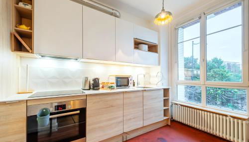 L'Escale Parisienne Charmant T2 proche métro et Paris - Foto 4, stove, dishwasher, toaster