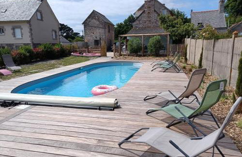 Petite maison bretonne 2 personnes accès piscine - Foto 11