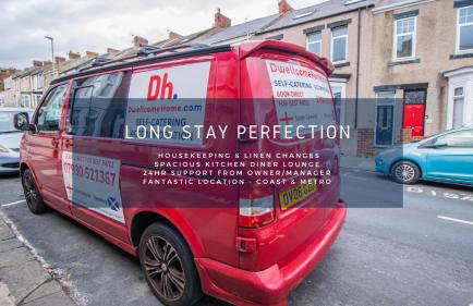 Free Parking, Ideal for Long Term Contractor, etc Stays, Regular Housekeeping Option, 10 min Walk from Beach and Metro 15-20 min Drive to Nissan & Newcastle - Dwellcome Home Ltd 2 DOUBLE Bedroom 3 Bed Apt, Fast WIFI - See our Site for Assurance - Foto 2
