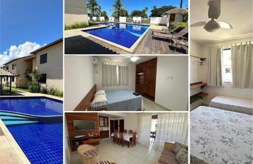 Aptos em condominio frente mar na praia de Taperapuã, atravessou a rua está na praia, aptos com 2 quartos com ar condicionado, internet privativa 300MBPS, 1 vaga de garagem, acomodam até 6 pessoas - Foto 1