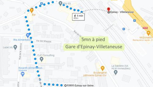 Villa Marne - Parking Gratuit - 15mn Paris - 5mn à pied Gare Epinay Villetaneuse - Terrasse - Jardin - De 1 à 10 personnes - Stade de France - Casino d'Enghien - Hippodrome, Université - Foto 5