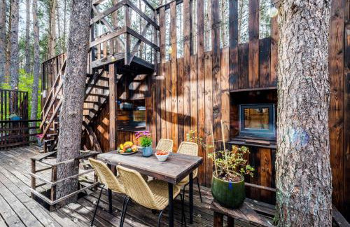 Domek lubiana180 SCANDI wśród drzew JACUZZI SAUNA KOMiNEK i TARAS na dachu jezioro Kaszuby Pieski tylko do 10kg za dodatkową opłatą - Foto 8