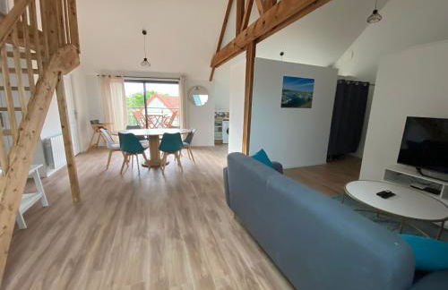 Barneville Plage appart cosy avec terrasse 150m de la mer - Foto 8