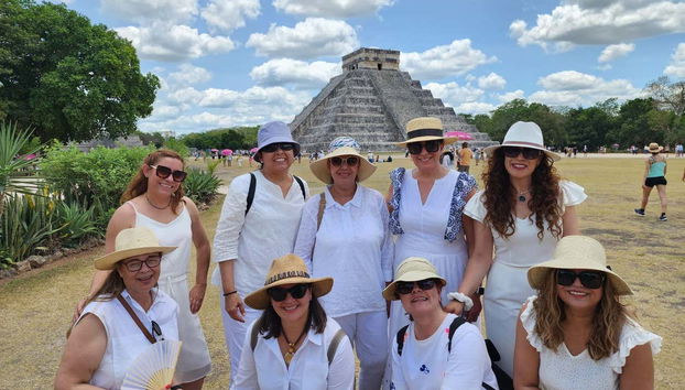 Desfrutando da excursão a Chichén Itzá
