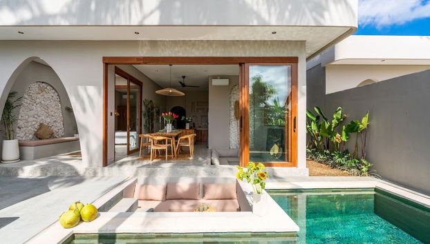 Villa Bayu by Alfred in Bali - Cozy 2BR Villa w Stunning Ricefield View - Foto 2, Habitación