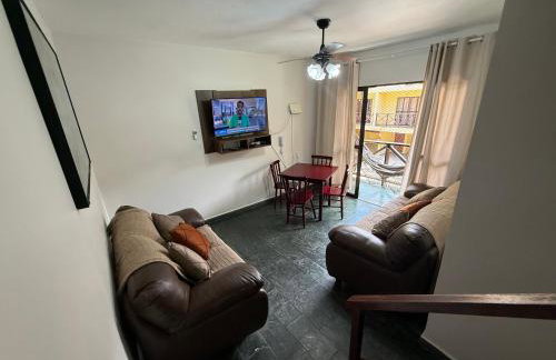 TRIPLEX piscina churrasqueira lava e seca Wi-Fi e 2 TVs em Condomínio com 90m2 no centro de Ubatuba - Foto 35