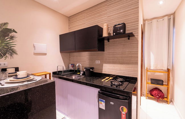 ESTUDIO MAR'BELLA 100M PRAIA, COM COZINHA E ESTACIONAMENTO - Foto 8