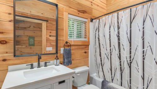 Modern Cabin in the Woods with Hot Tub - Photo 3, Shower