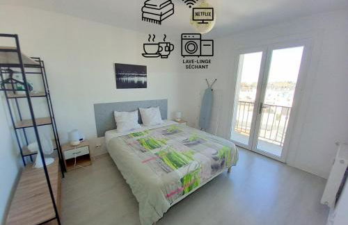 Appartement 28m2 avec balcon proche gare SNCF, café thé WIFI gratuits - Netflix - Balcon - Foto 1