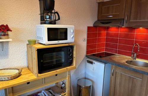 Studio cabine au pied des pistes, 3 couchages, parking - FR-1-297-326 - Foto 11