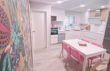 Casa rosa completa-patio- BBQ-columpios-buhardilla - Foto 4