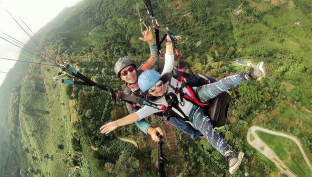Paragliding flight